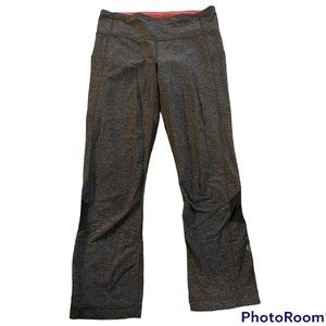 Lululemon Crop 22” Leggings, Women’s 4, Grey Pace Rival Athleisure Workout Yoga